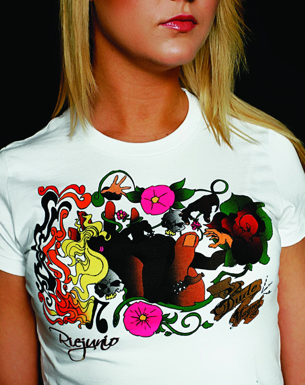 Riejunio Dude Magnet White Premium T Shirt - WOMEN